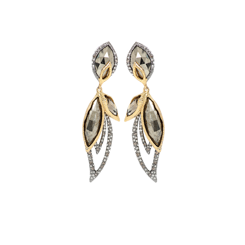 ALEXIS BITTAR-Marquis Dangle Clip Earrings-GOLD