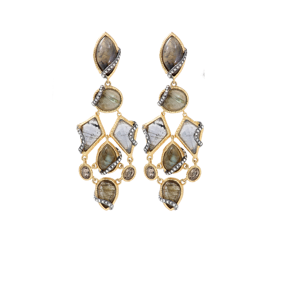 ALEXIS BITTAR-Multi-Stone Labradorite Clip Earrings-GOLD