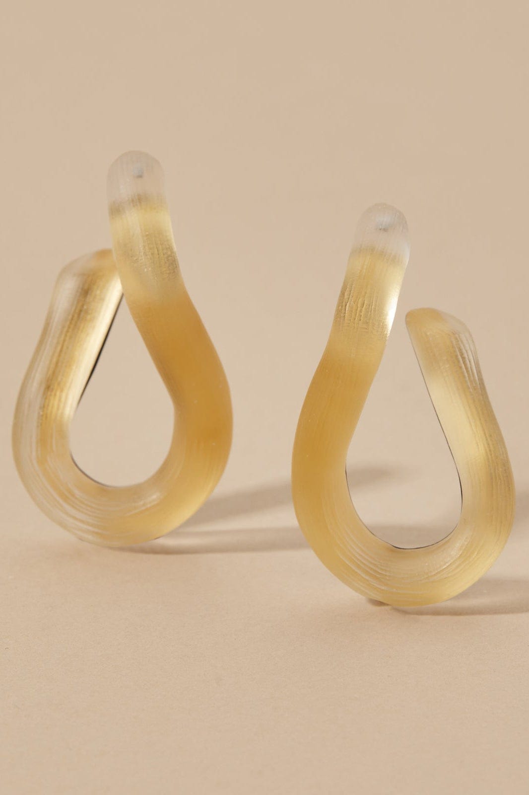ALEXIS BITTAR-Gold Twist Hoop Earrings-GOLD