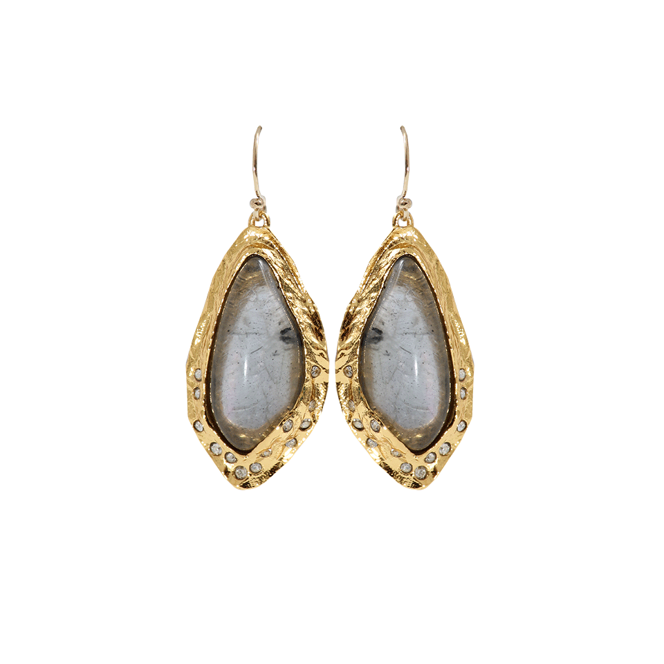ALEXIS BITTAR-Rocky Drop Labradorite Earrings-GOLD