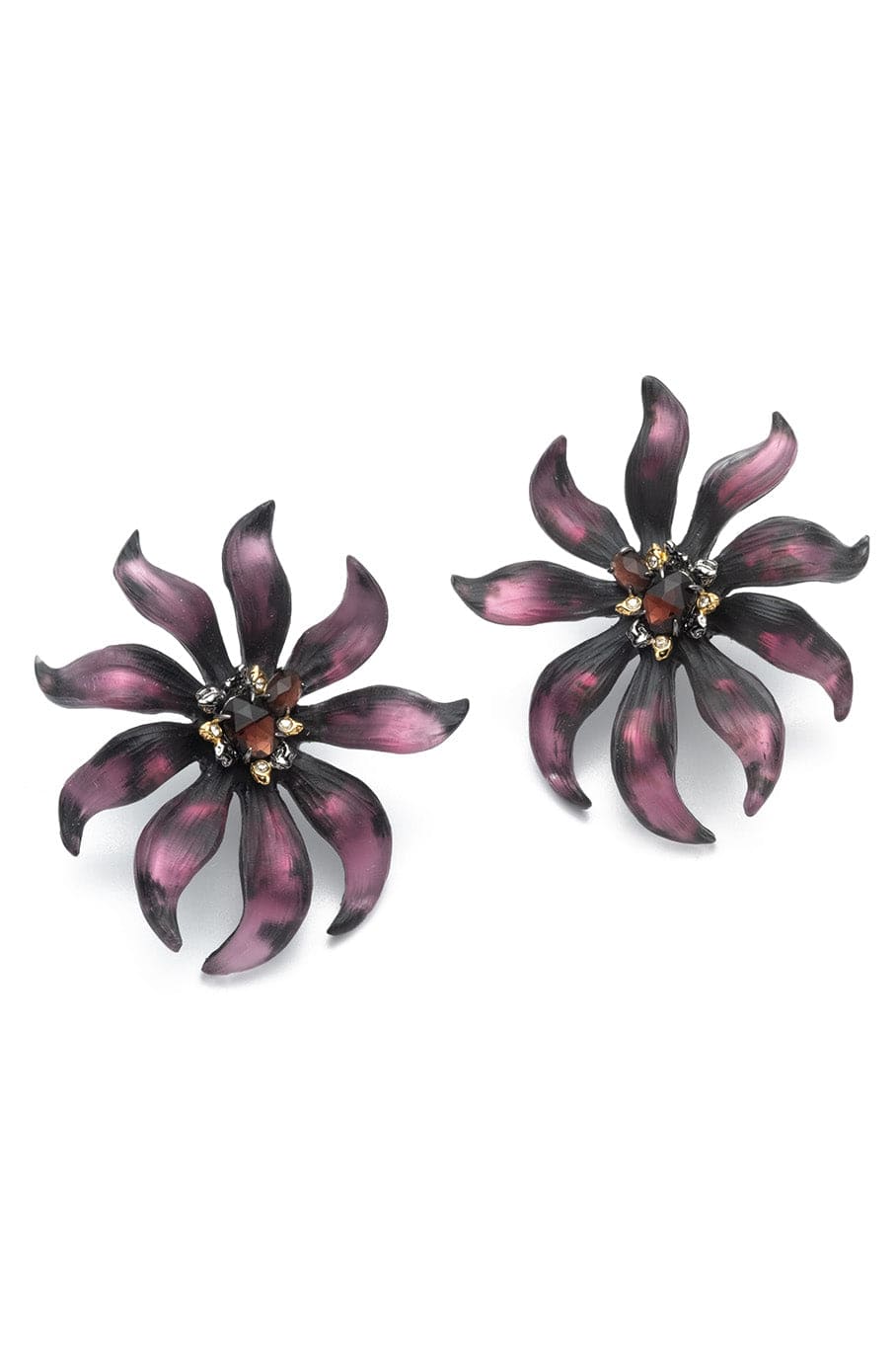 ALEXIS BITTAR-Magenta Fleur Large Flower Studs-MAGENTA