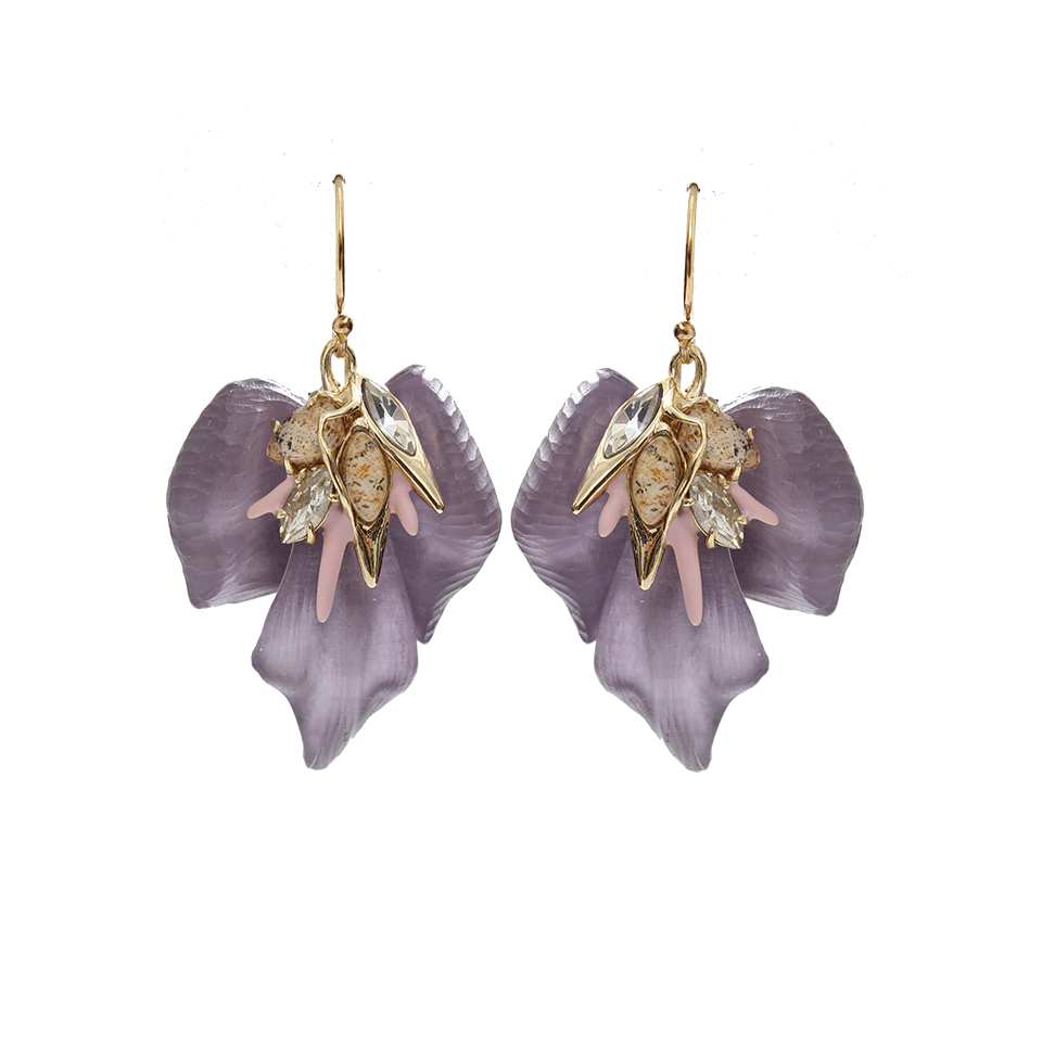 ALEXIS BITTAR-Floral Wire Earrings-ORCHID