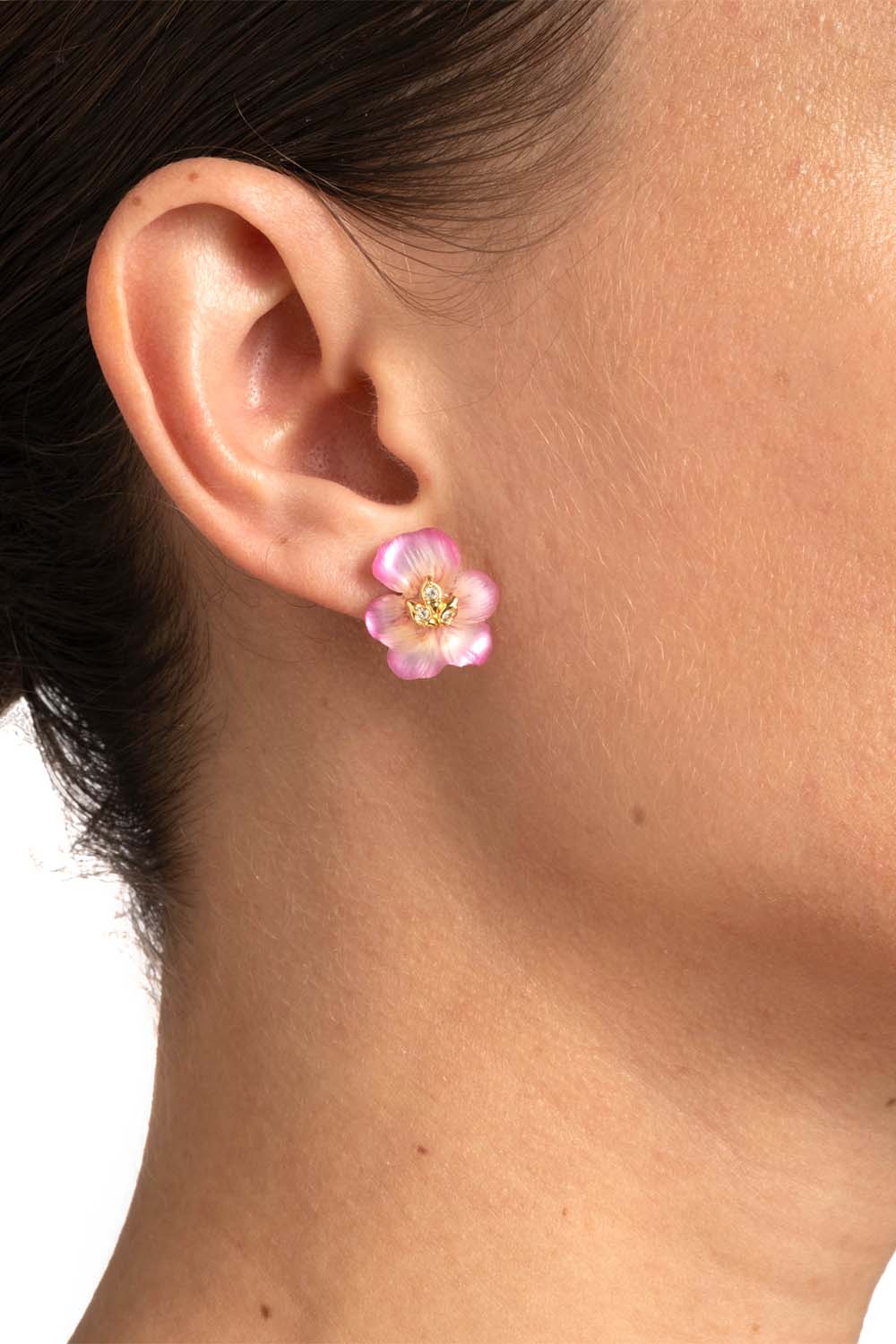 ALEXIS BITTAR-Pansy Lucite Petite Earrings-