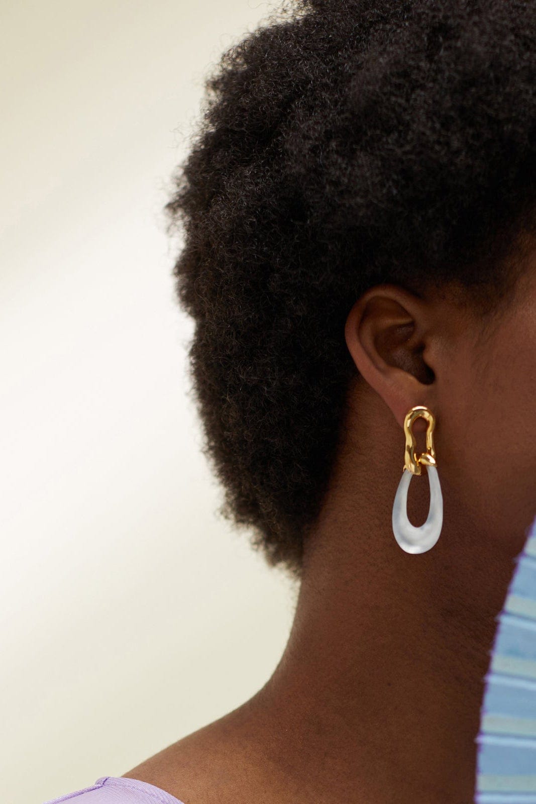 ALEXIS BITTAR-Gold Double Link Earrings - Silver-SILVER