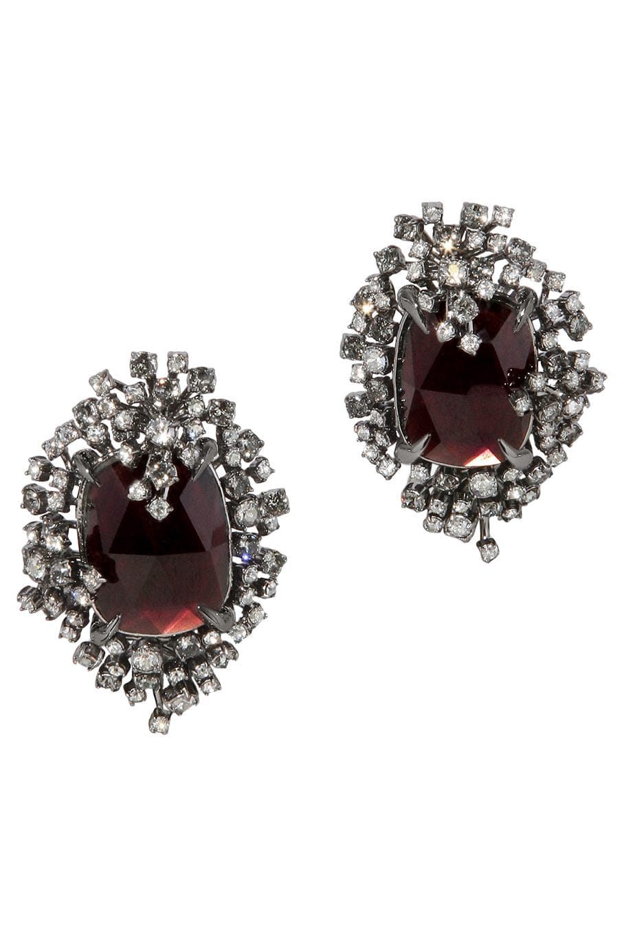 ALEXIS BITTAR-Crimson Punk Royale Clip On Earrings-STONES