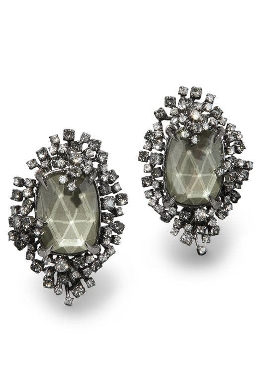 ALEXIS BITTAR-Mercury Punk Royale Clip On Earrings-STONES