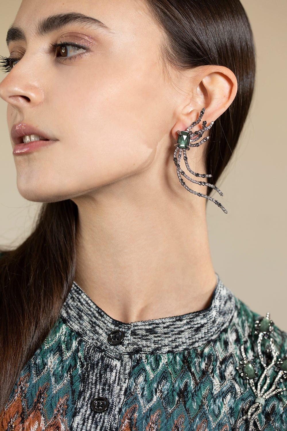ALEXIS BITTAR-Punk Royale Fly Away Stud Earrings-STONES