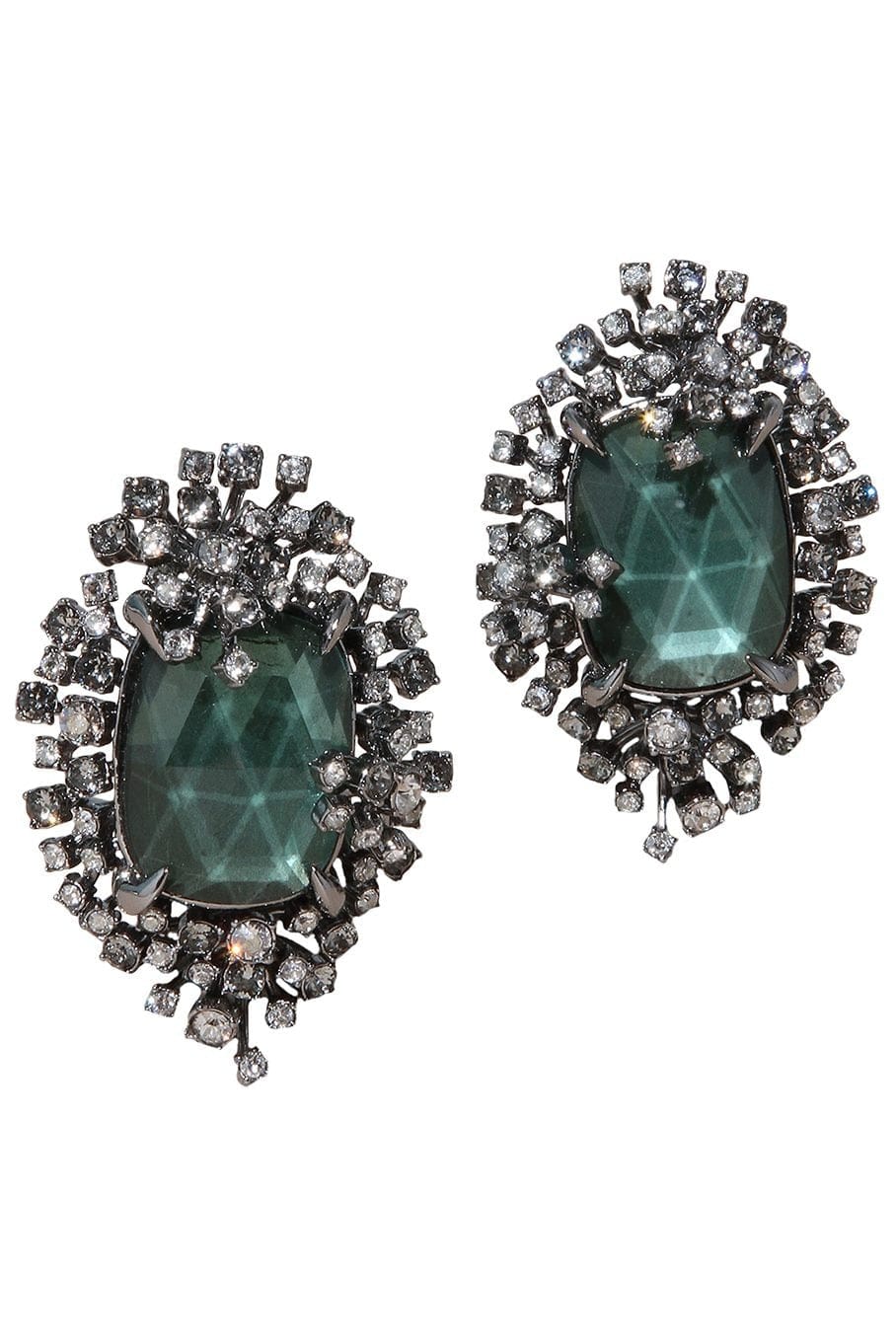 ALEXIS BITTAR-Verdant Punk Royale Clip On Earrings-STONES