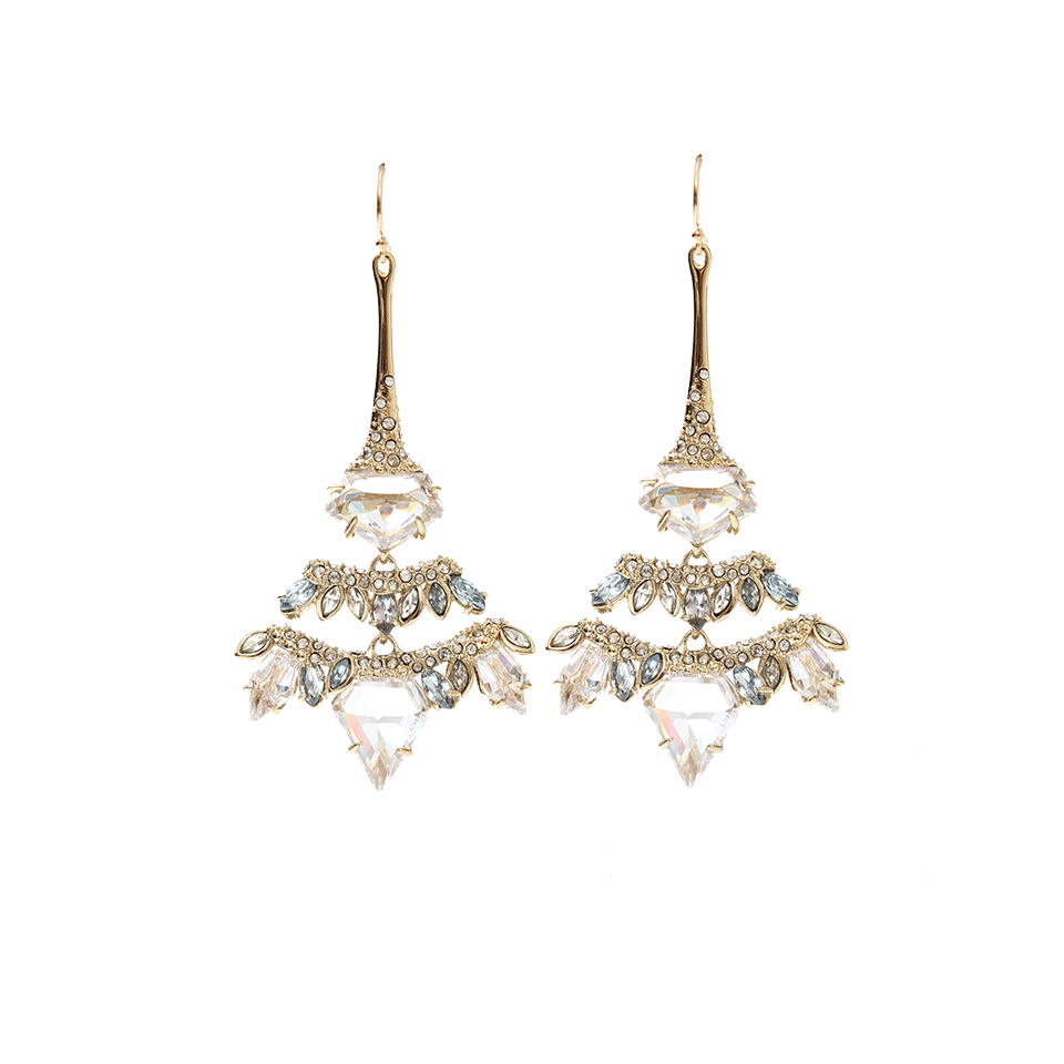 ALEXIS BITTAR-Chandelier Wire Cluster Earrings-WHITE