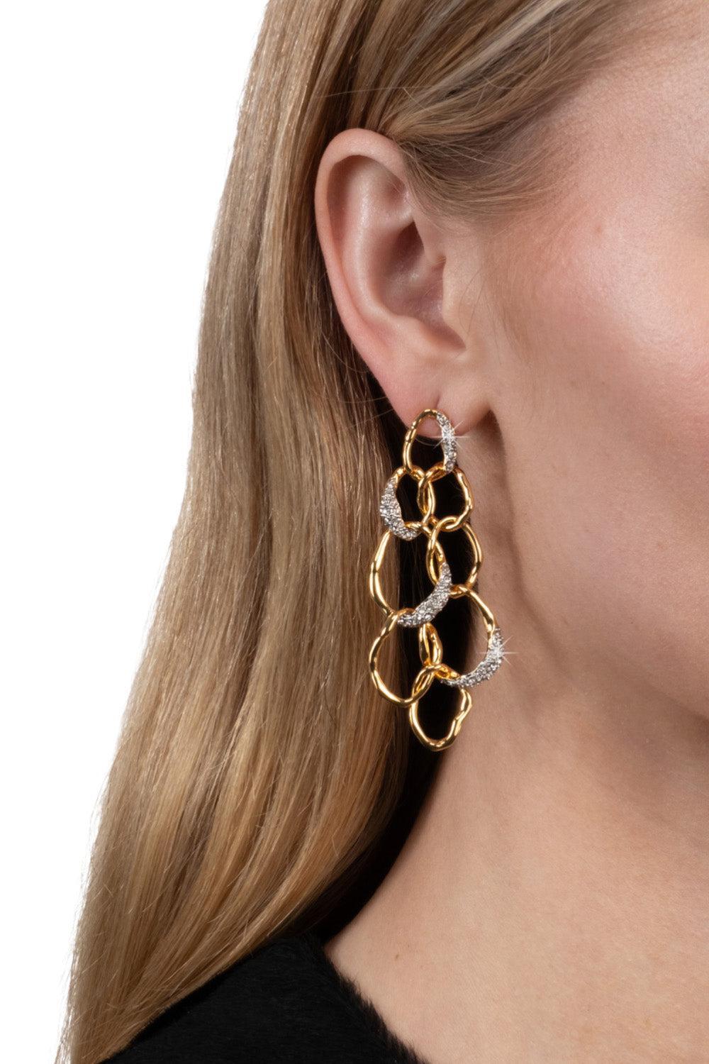 Crystal Solanales Linked Orb Earrings-YELLOW-JEWELRYBOUTIQUEEARRING-ALEXIS BITTAR