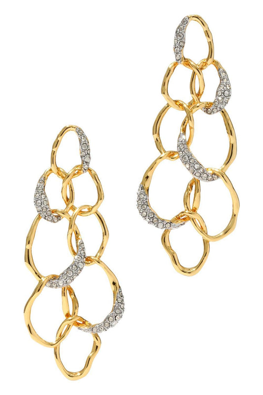 Crystal Solanales Linked Orb Earrings-YELLOW-JEWELRYBOUTIQUEEARRING-ALEXIS BITTAR