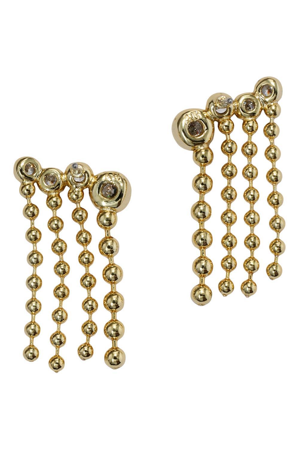 Cubic Zirconia Asterales Bubble Fringe Ear Climber-YELLOW-JEWELRYBOUTIQUEEARRING-ALEXIS BITTAR