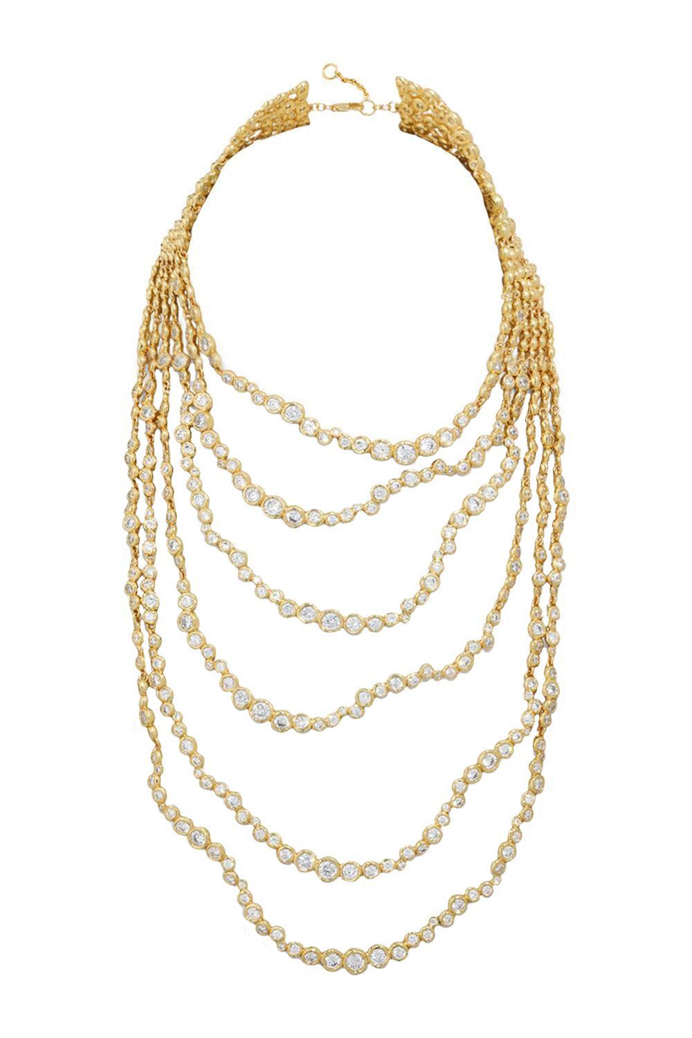 Asterales Multi Layered Necklace-YELLOW-JEWELRYBOUTIQUENECKLACE O-ALEXIS BITTAR