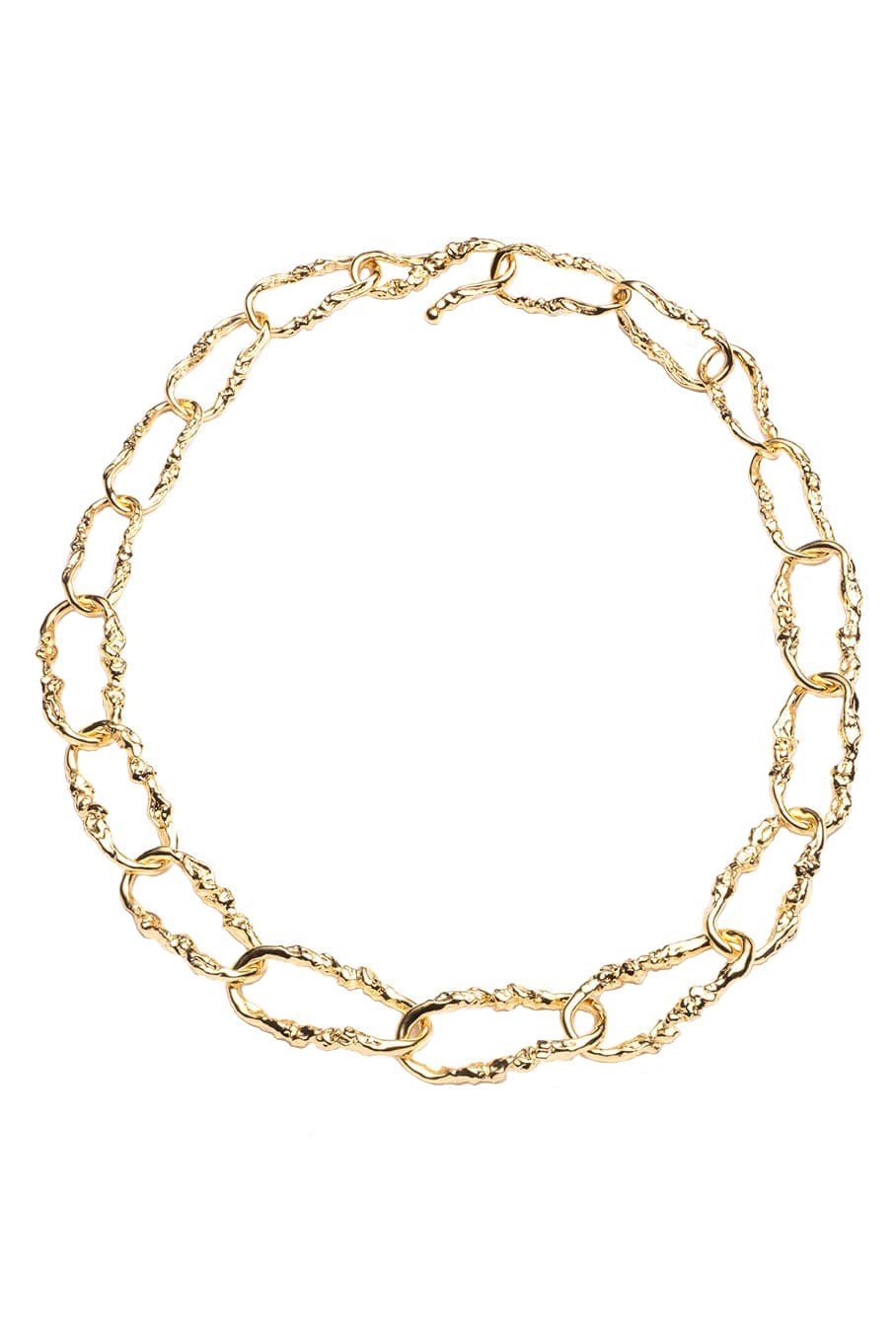 ALEXIS BITTAR-Brut Link Chain Necklace-BRASS