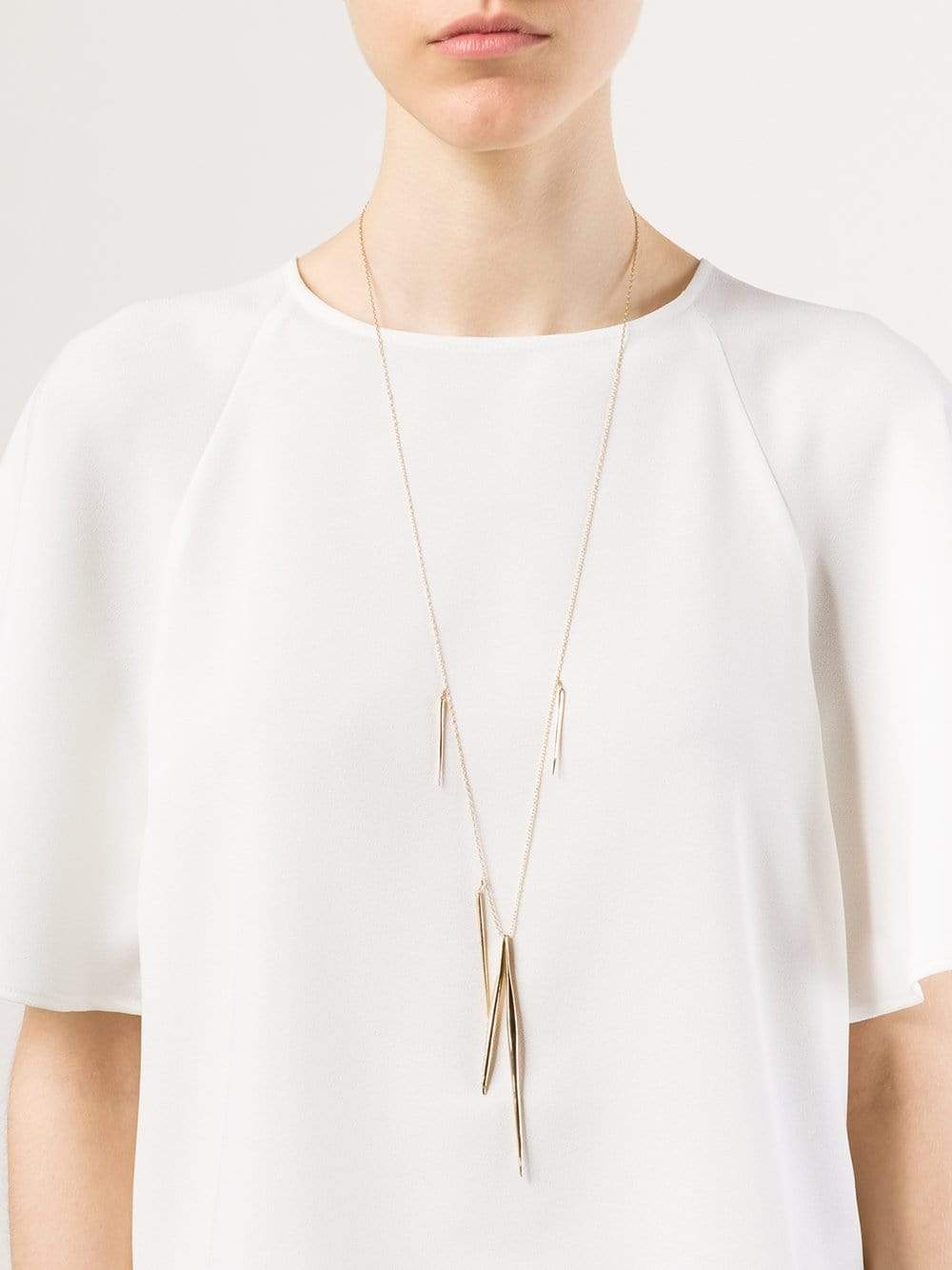 ALEXIS BITTAR-Encrusted Long Spear Necklace-CRYSTAL