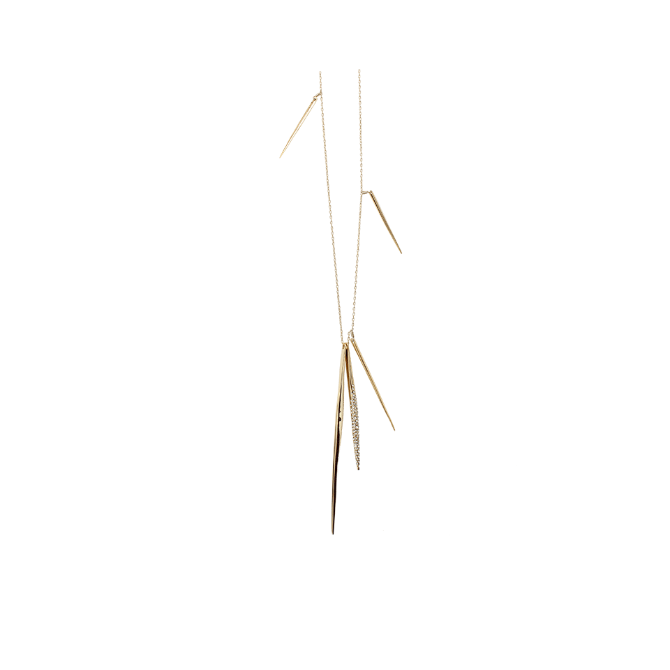ALEXIS BITTAR-Encrusted Long Spear Necklace-CRYSTAL