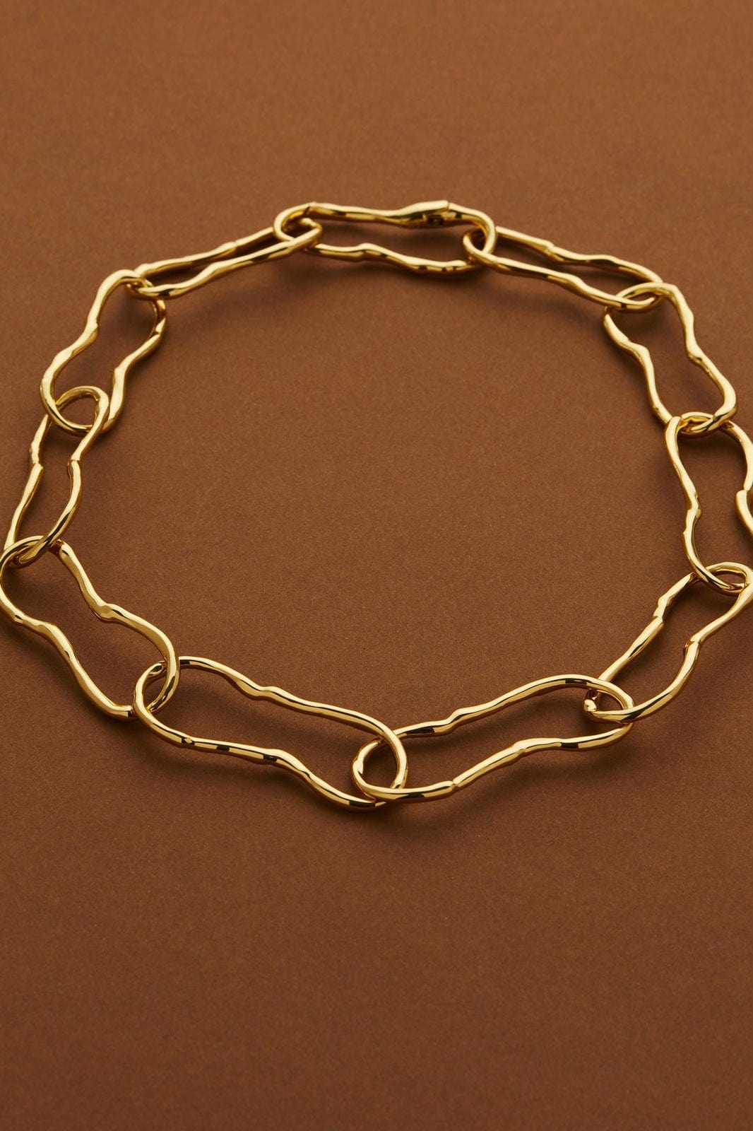 ALEXIS BITTAR-Metal Link Necklace-GOLD