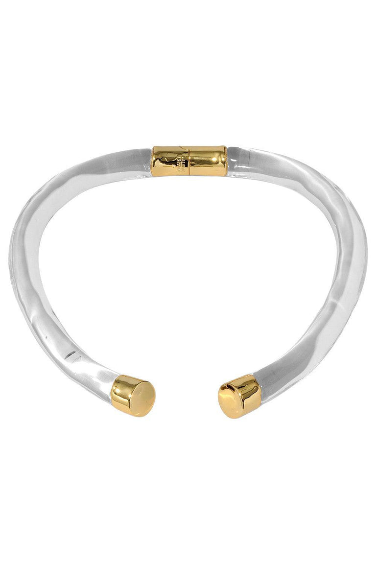 Lucite Capped Hinge Collar Necklace