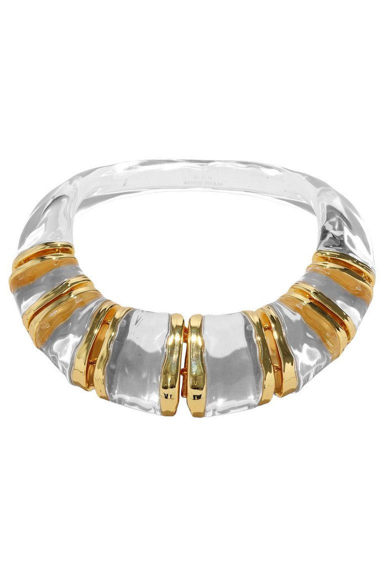 Lucite Segmented Bib Necklace
