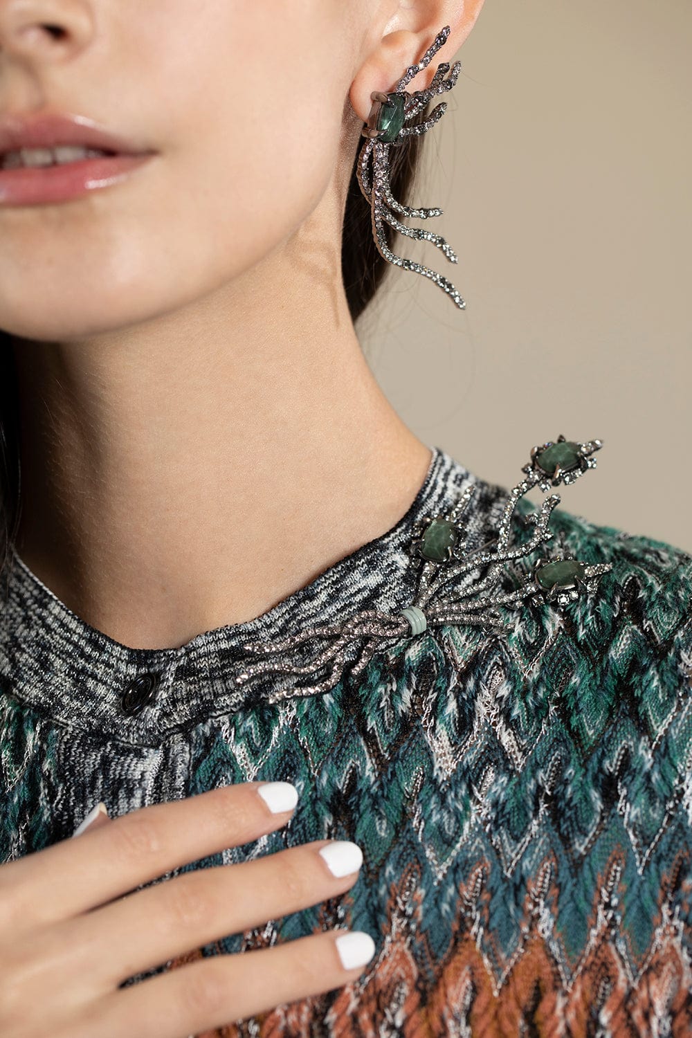 ALEXIS BITTAR-Verdant Punk Royale Pin-STONES