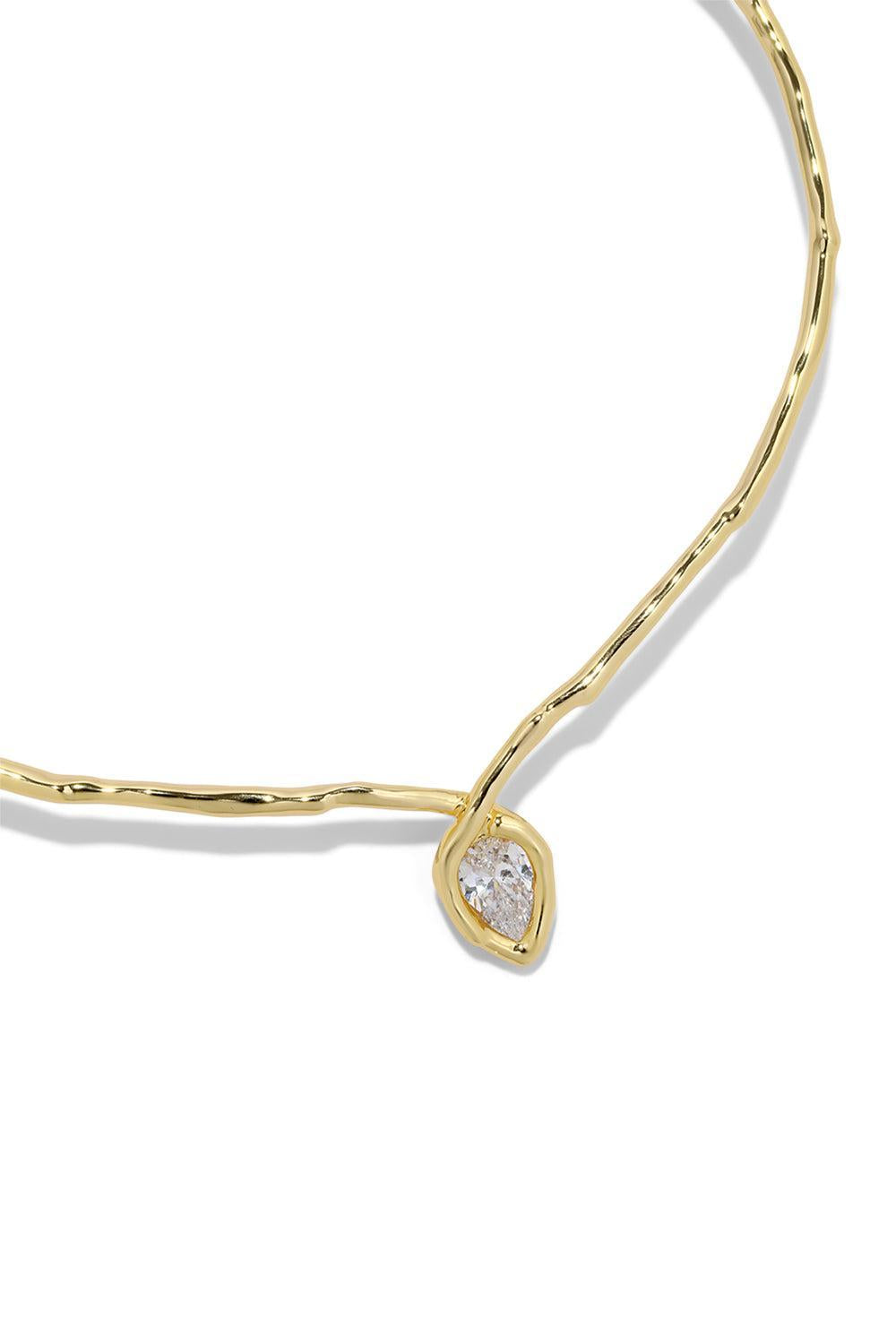 Crystal Solanales Teardrop Pendant Collar Necklace-YELLOW-JEWELRYFINE JEWELNECKLACE O-ALEXIS BITTAR