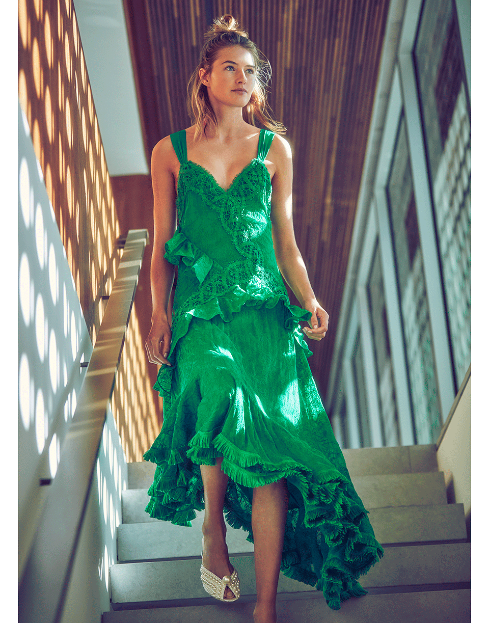 ALEXIS-Bozoma Ruffle Hem Dress-