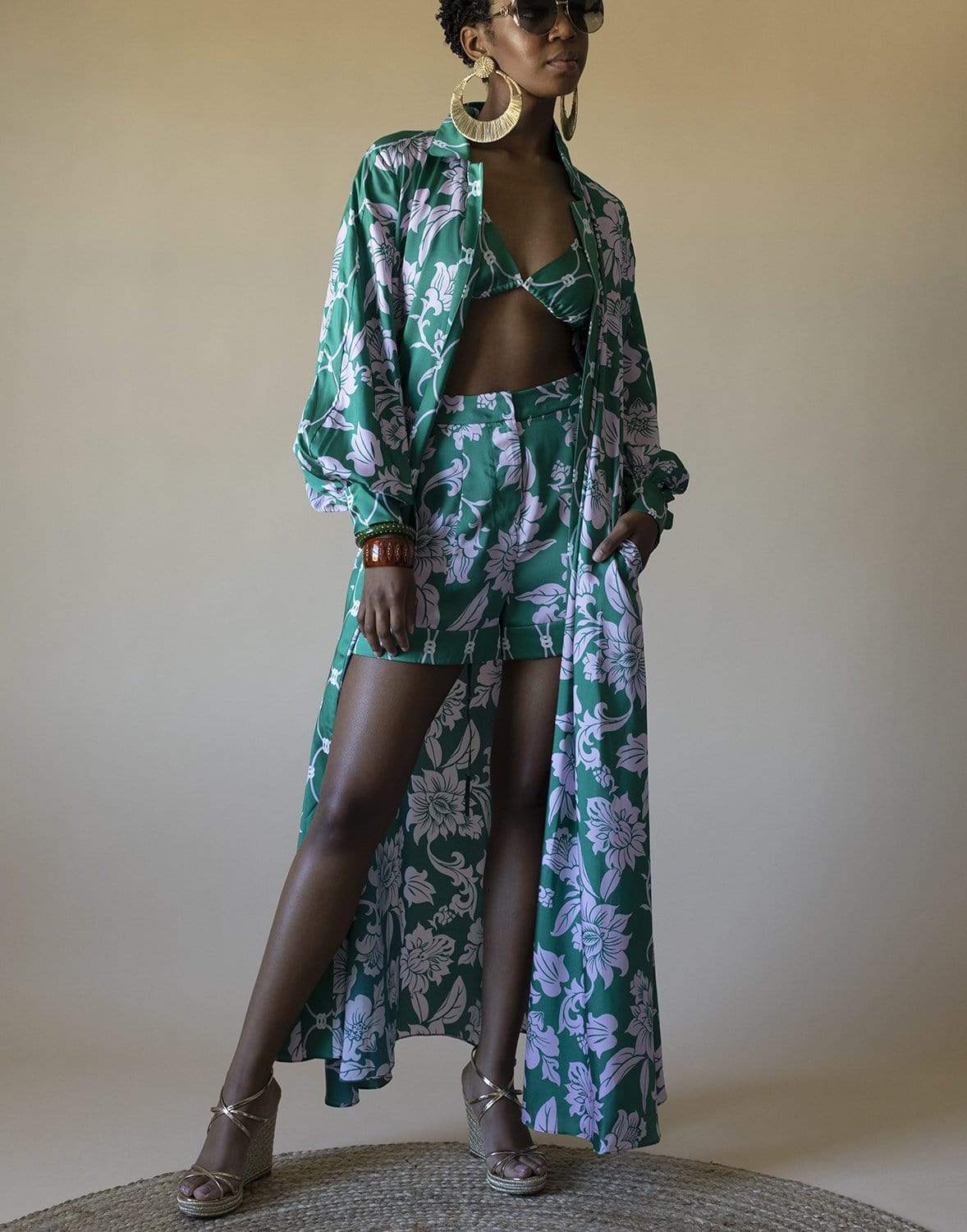 ALEXIS-Emerald Green Basila Maxi Dress-