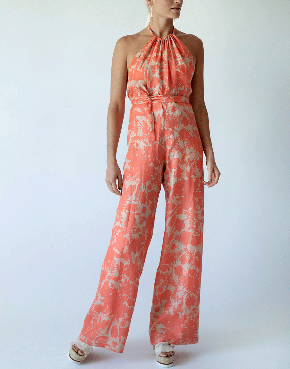 ALEXIS-Shasta Sand Botanical Print Jumpsuit-