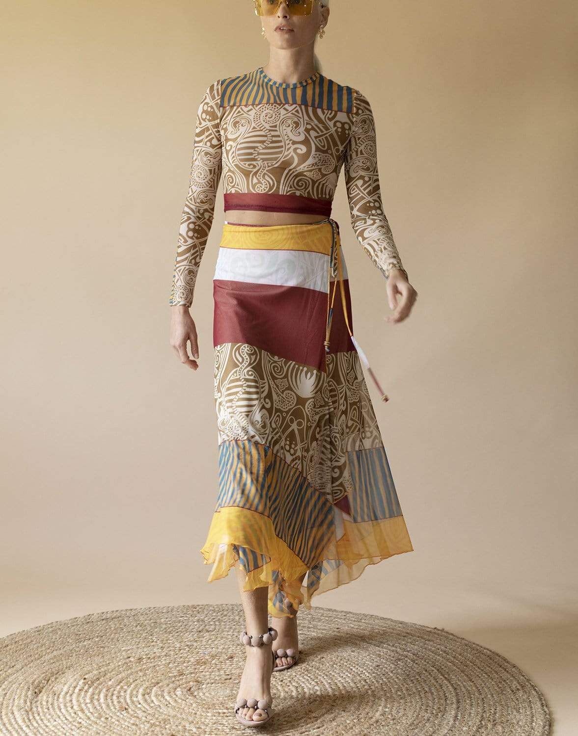 ALEXIS-Multi-Color Remina Skirt-