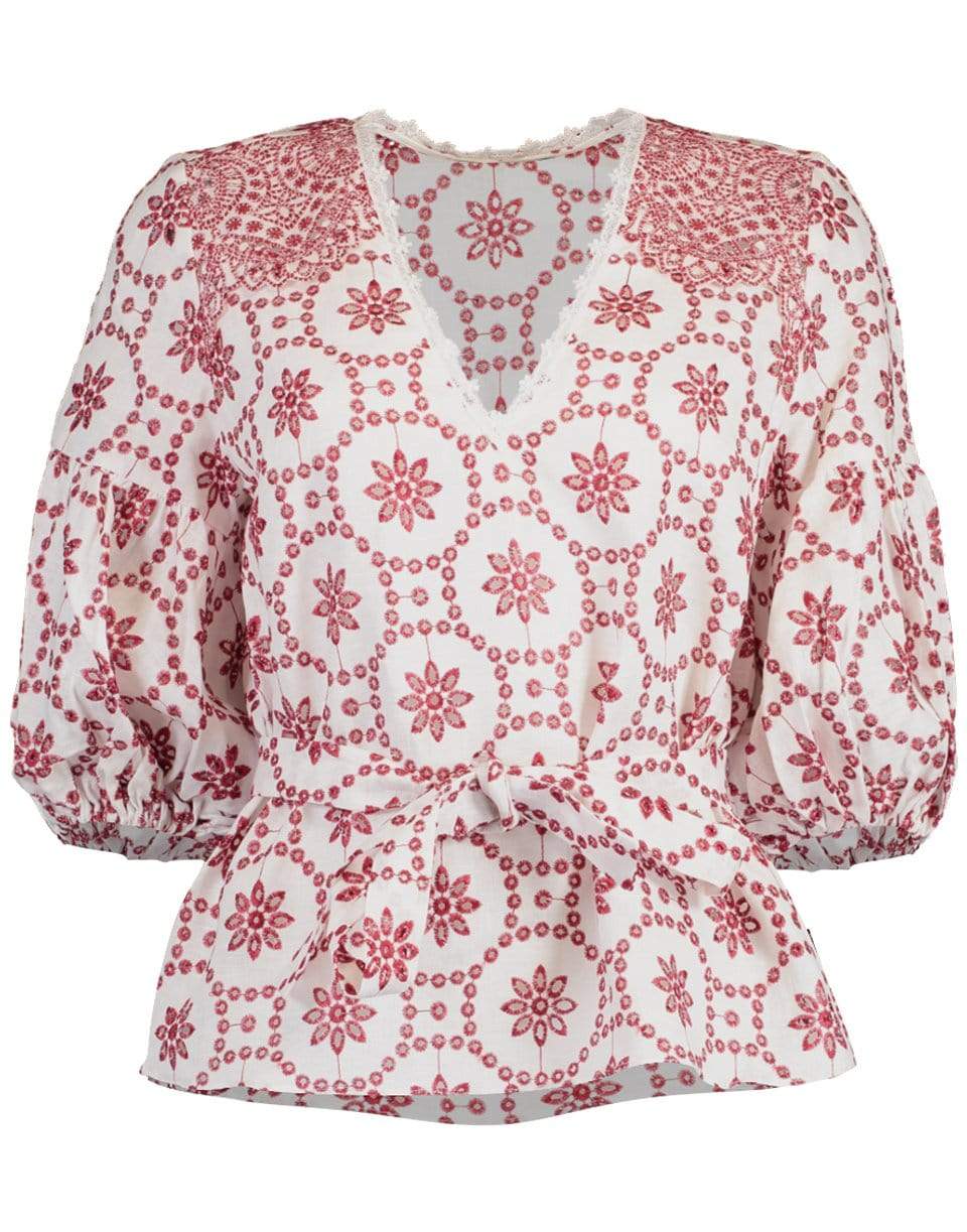 ALEXIS-Berry Eyelet Embroidery Lanai Top-