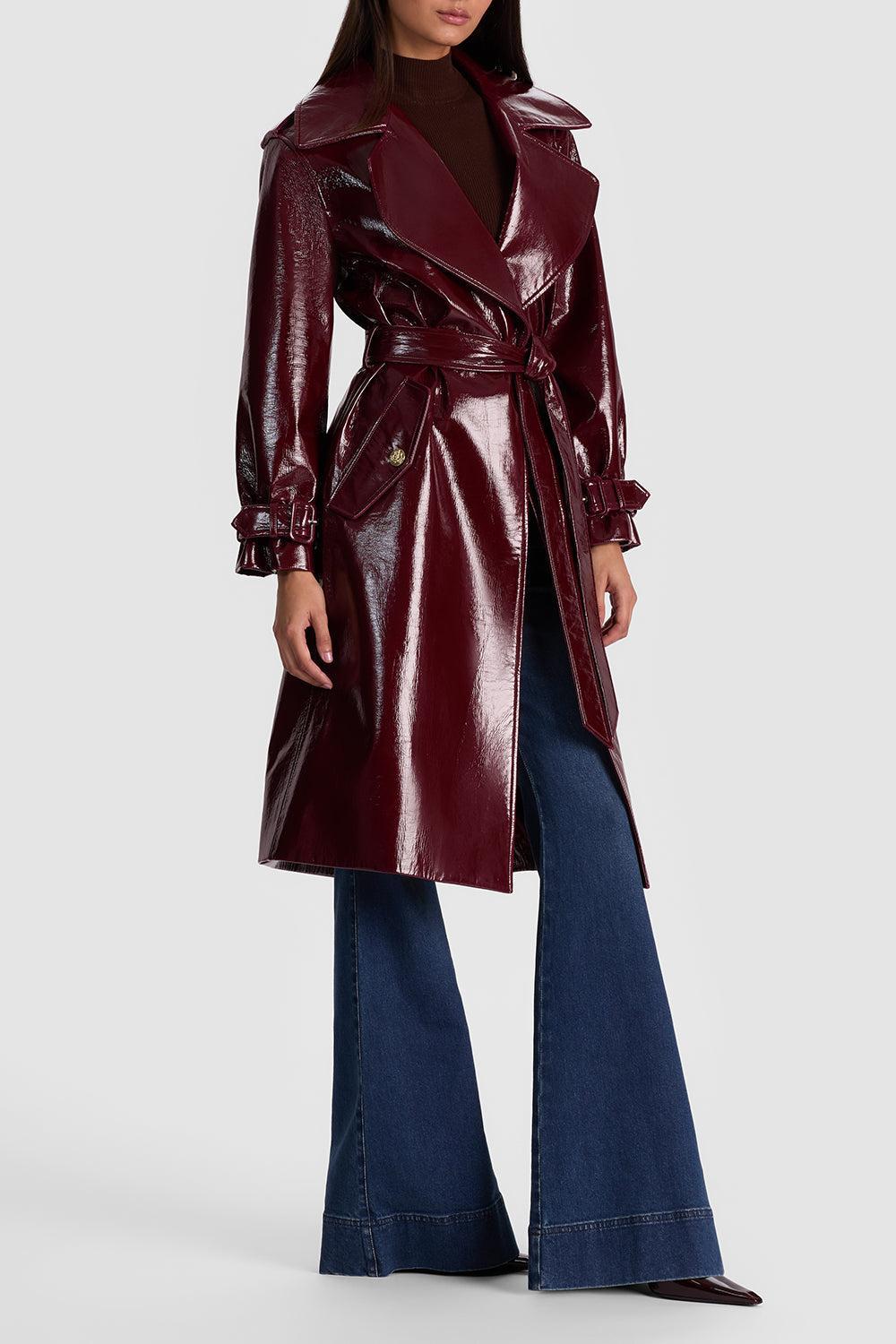 Nevada Trench Coat-OXBLOOD-XS-CLOTHINGCOATTRENCH-ALICE & OLIVIA