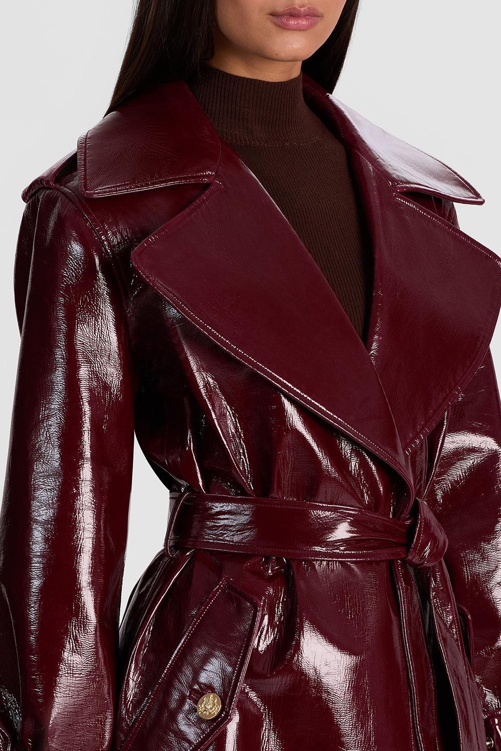 Nevada Trench Coat-OXBLOOD-XS-CLOTHINGCOATTRENCH-ALICE & OLIVIA