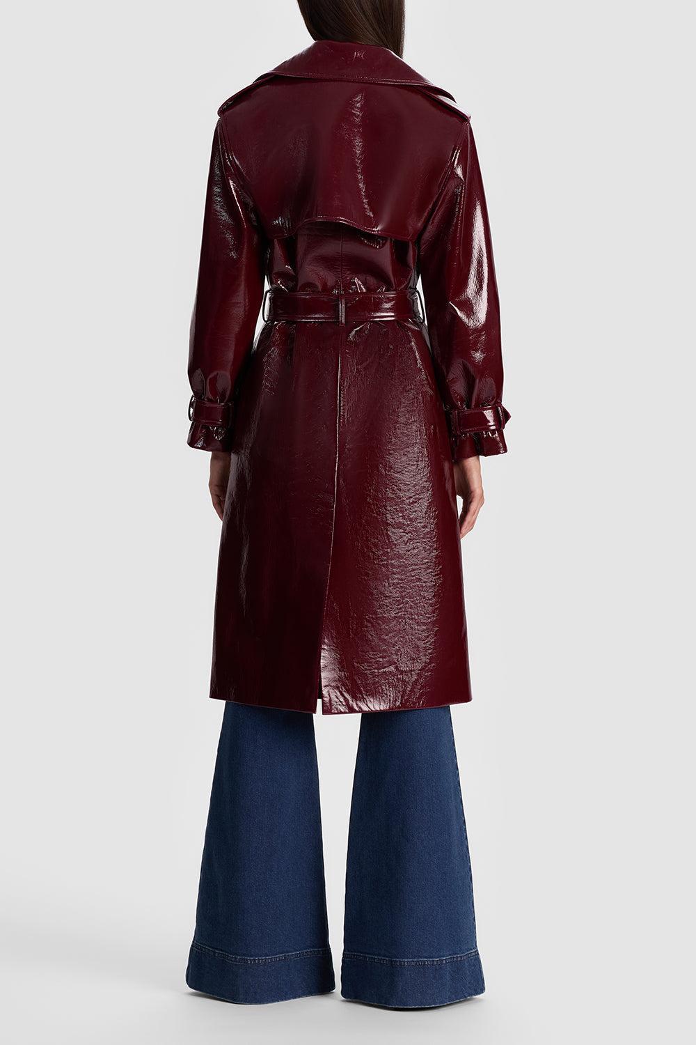 Nevada Trench Coat-OXBLOOD-XS-CLOTHINGCOATTRENCH-ALICE & OLIVIA