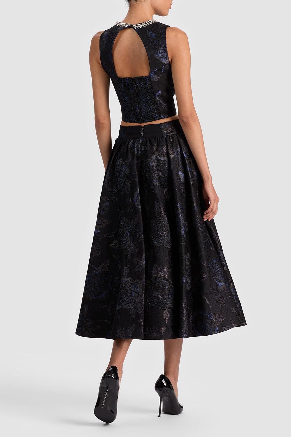 Nilda Volumonous Skirt-BLACK-2-CLOTHINGSKIRTMIDI-ALICE & OLIVIA