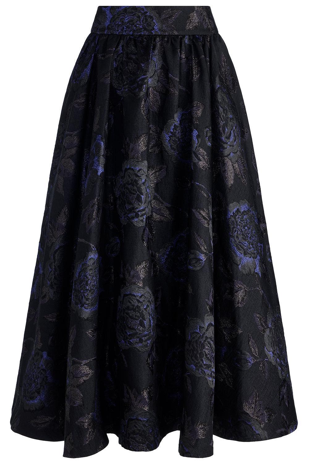 Nilda Volumonous Skirt-BLACK-2-CLOTHINGSKIRTMIDI-ALICE & OLIVIA