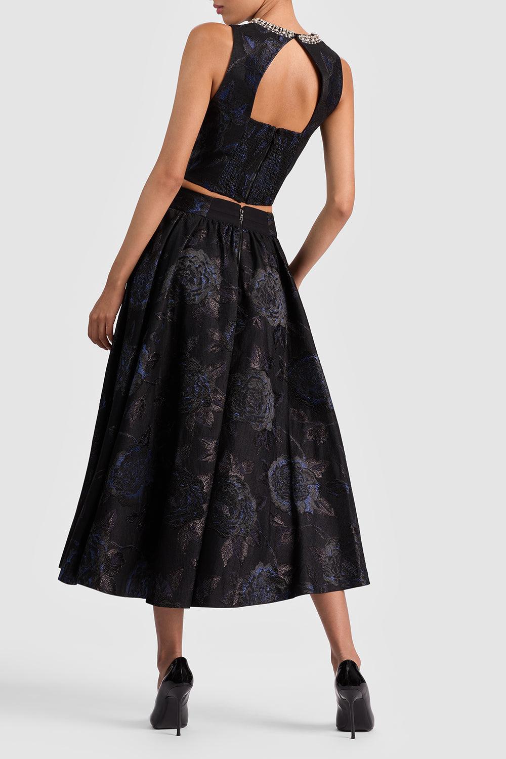 Cherra Embellished Crop Top-BLACK-2-CLOTHINGTOPBLOUSE-ALICE & OLIVIA