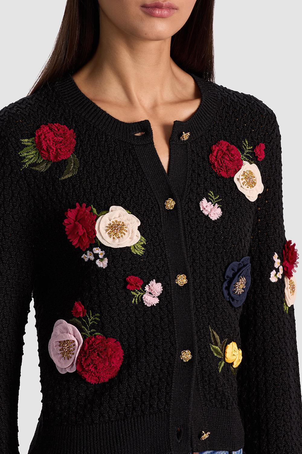 Dollie Cardigan-BLACK MULTI-XS-CLOTHINGTOPCARDIGAN-ALICE & OLIVIA
