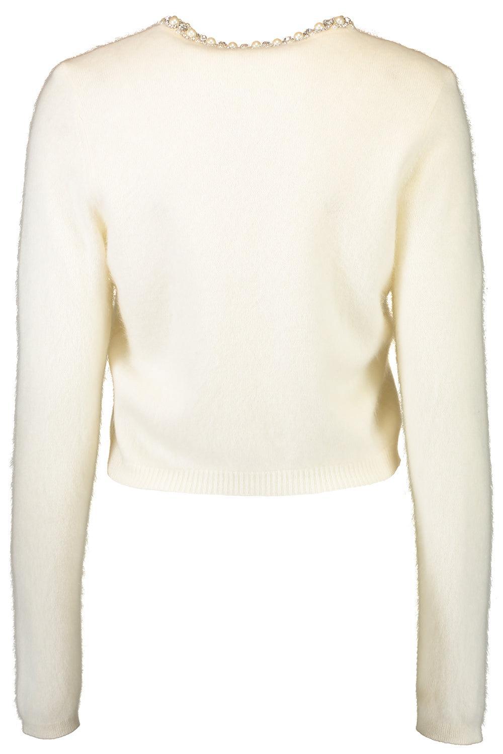 ALICE & OLIVIA-Dollie Cardigan - Ecru-