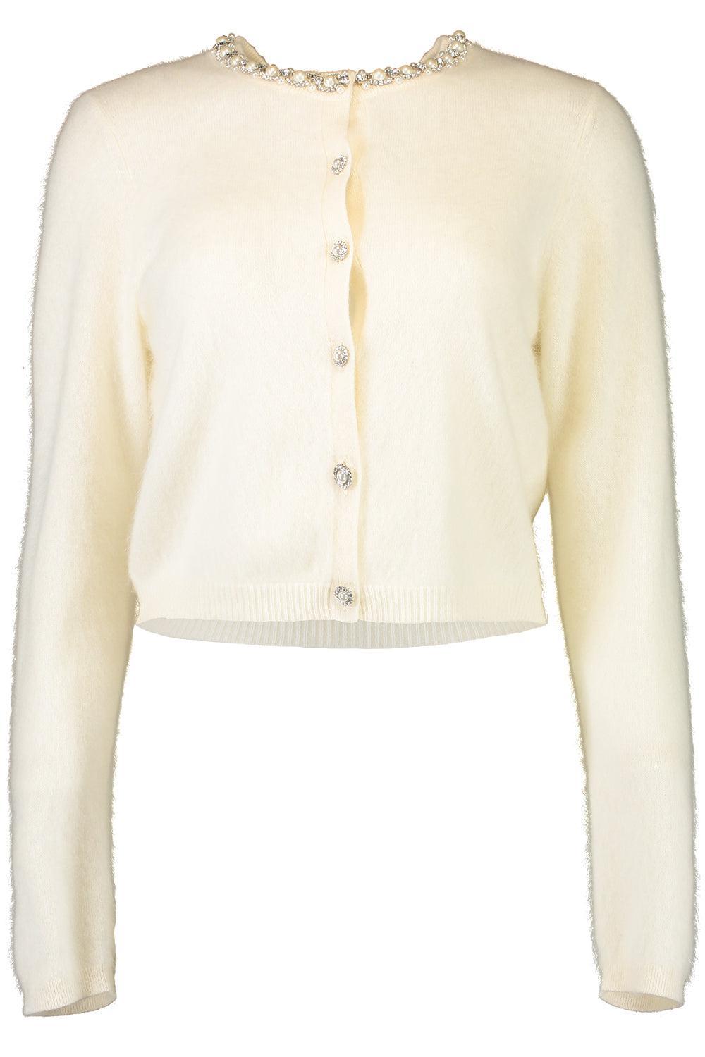 ALICE & OLIVIA-Dollie Cardigan - Ecru-