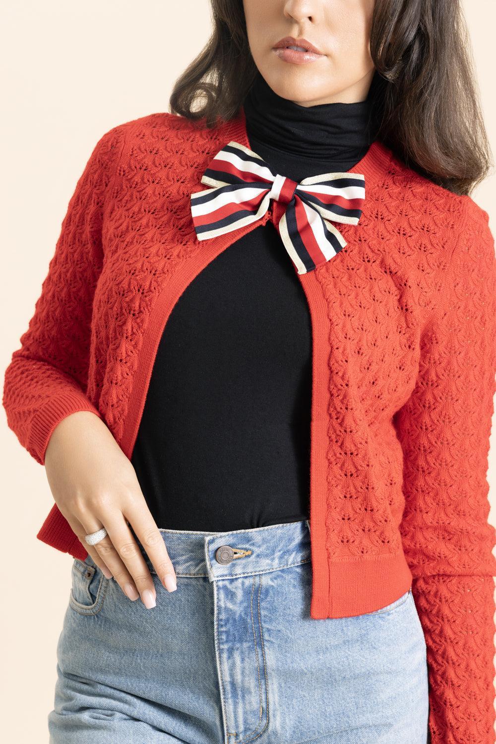 Dollie Open Front Cardigan-PERFCTRB-XS-CLOTHINGTOPCARDIGAN-ALICE & OLIVIA