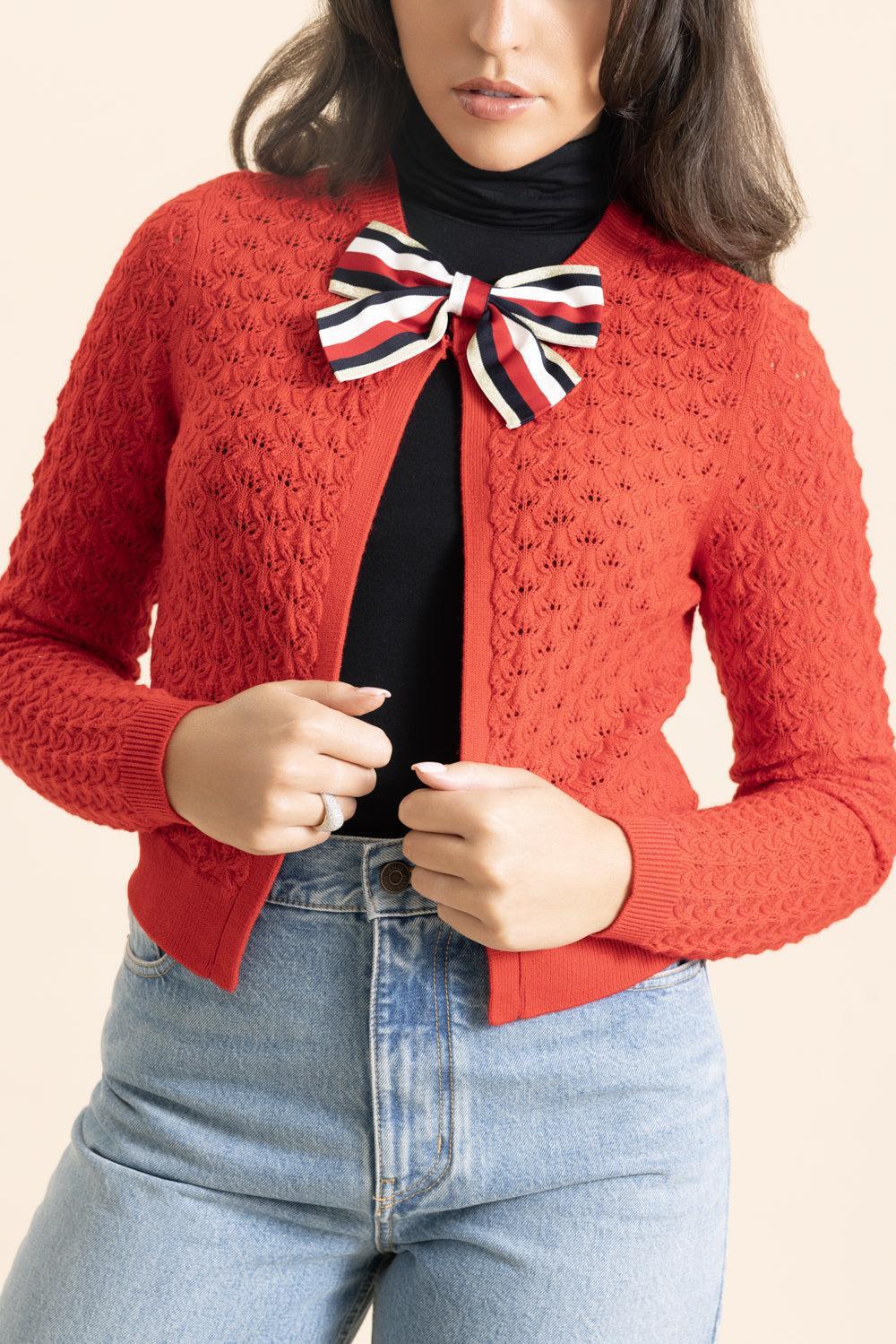 Dollie Open Front Cardigan-PERFCTRB-XS-CLOTHINGTOPCARDIGAN-ALICE & OLIVIA