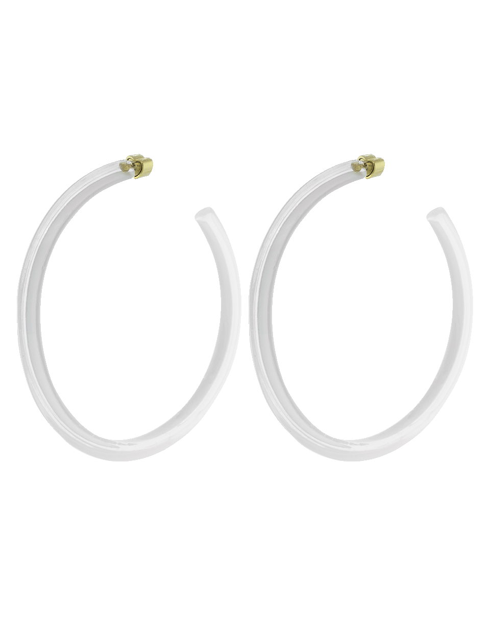 ALISON LOU-Large White Loucite Jelly Hoops-YELLOW GOLD