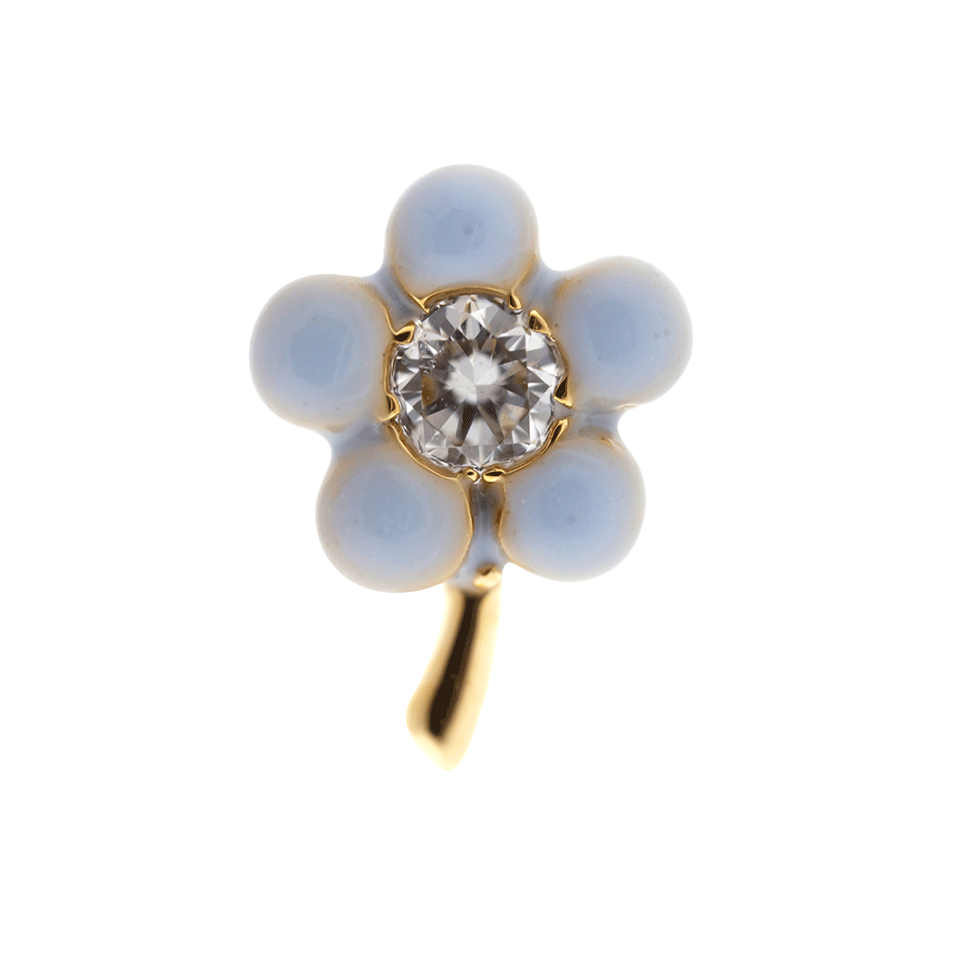 ALISON LOU-Tiny Flower Stud-YELLOW GOLD