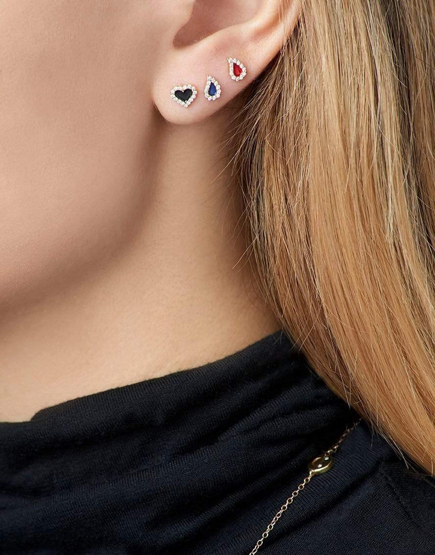 ALISON LOU-Vert Clair Heart Diamond Stud-YELLOW GOLD