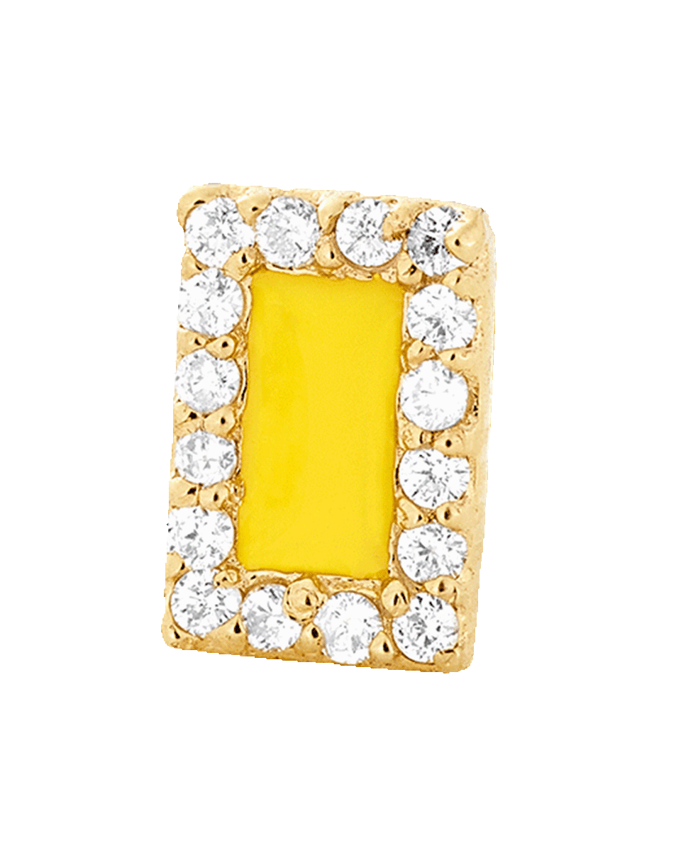 ALISON LOU-Yellow Enamel And Diamond Stud-YELLOW GOLD
