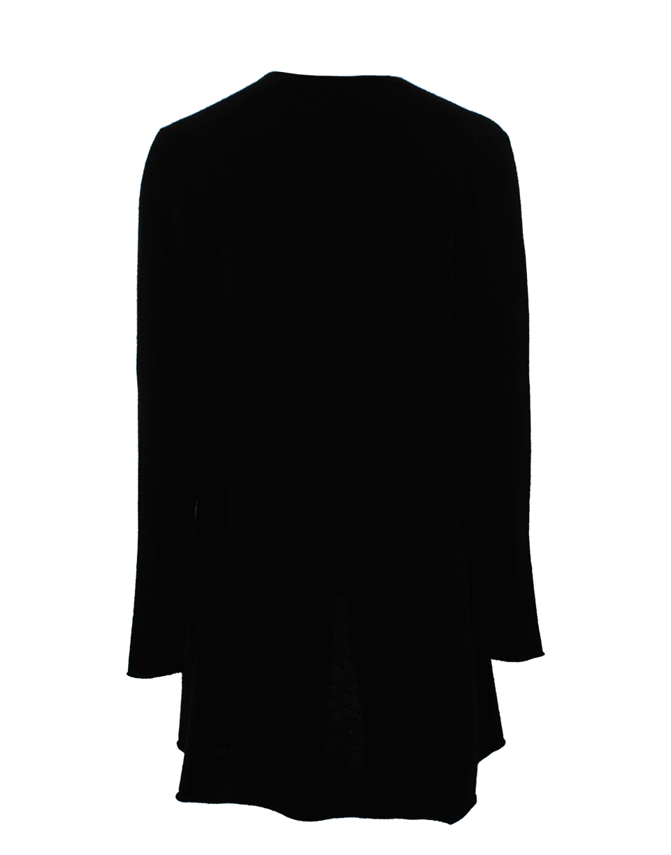 ALLUDE-Long Open Drape Cardigan-