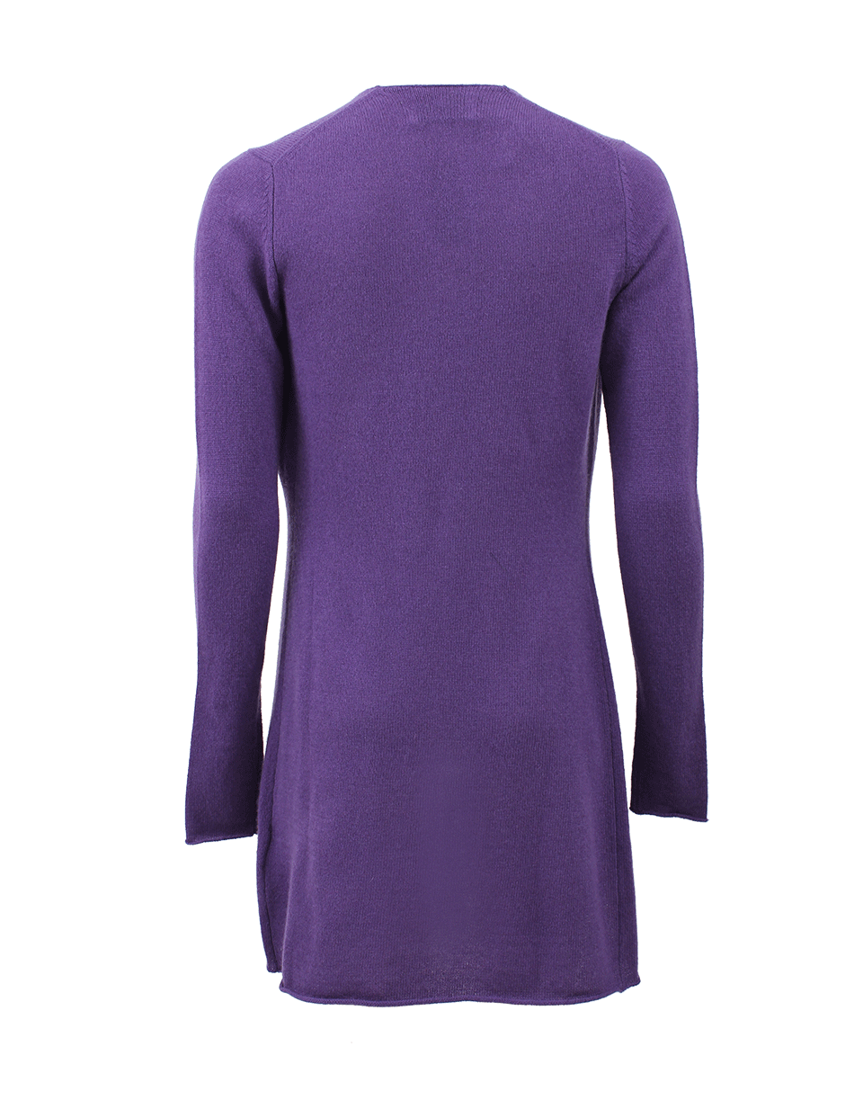 ALLUDE-Long Open Drape Cardigan-