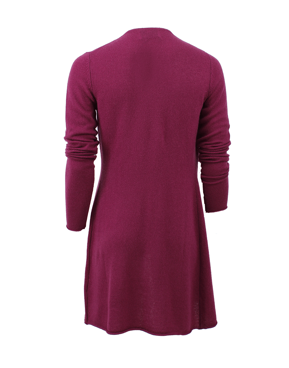 ALLUDE-Long Open Drape Cardigan-