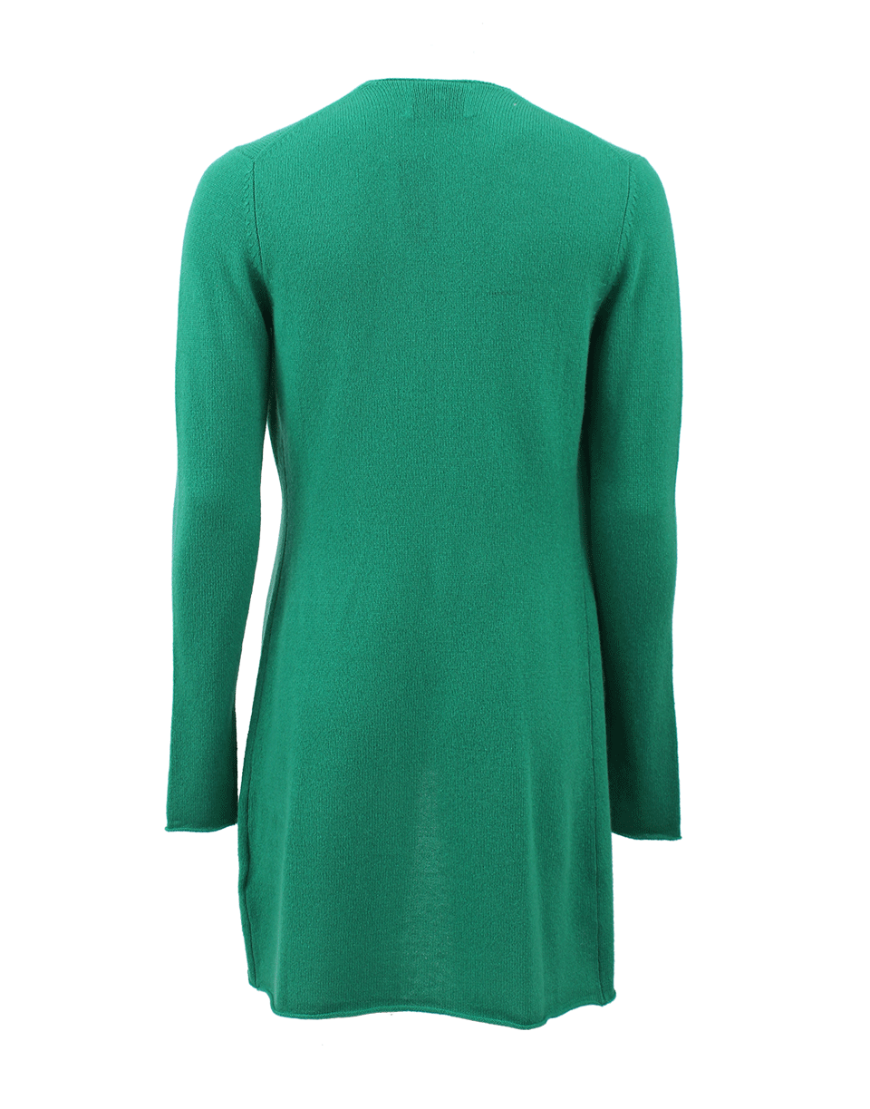 ALLUDE-Long Open Drape Cardigan-