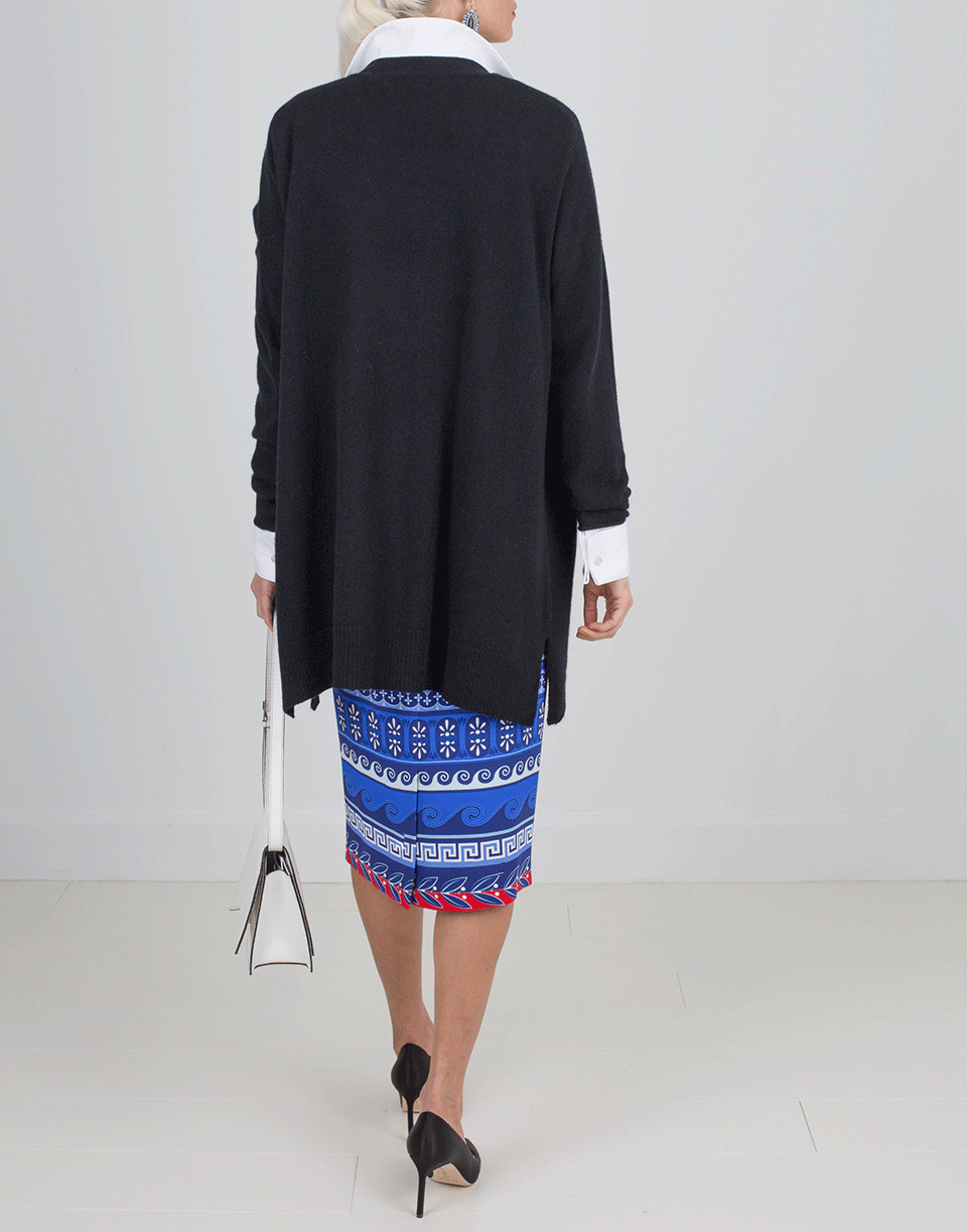 ALLUDE-Open Drape Cardigan-